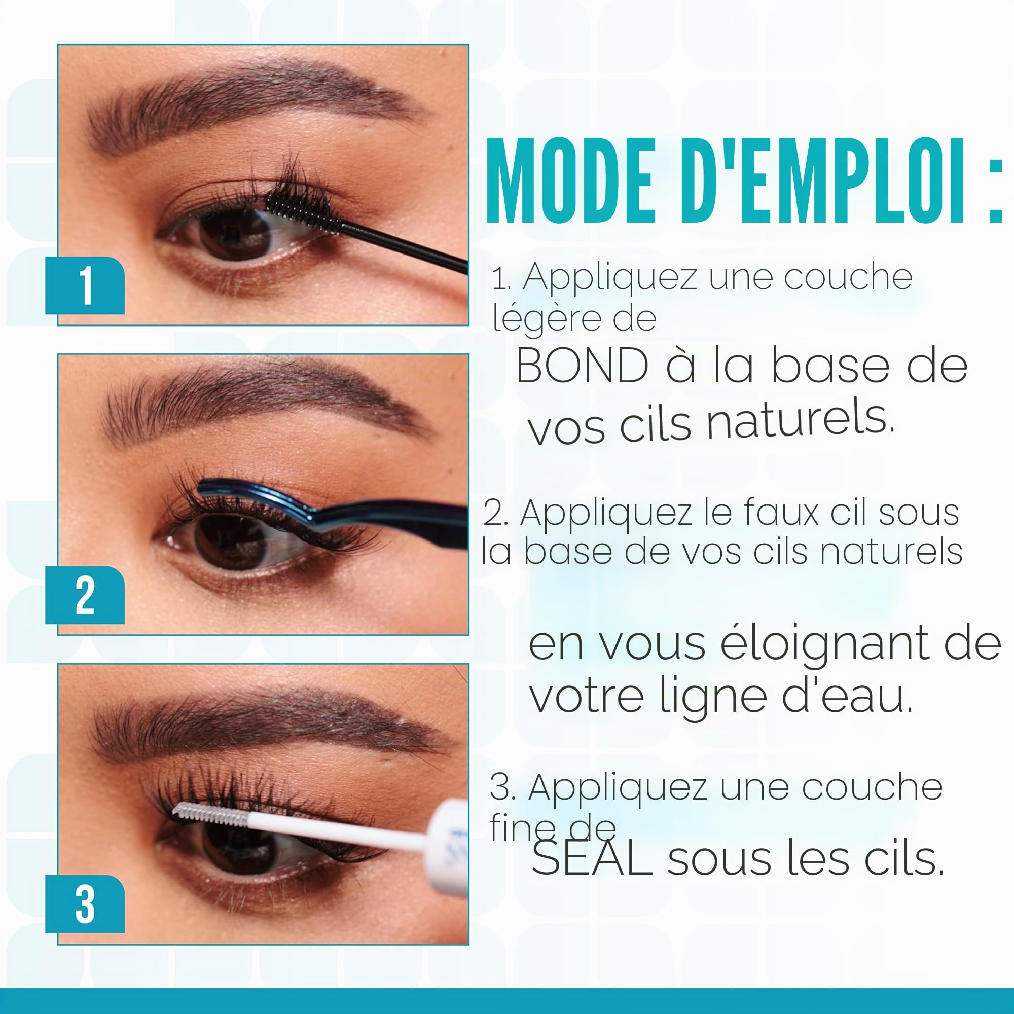 Duo Underlash Bond & Seal Colle pour cils jusqu'à 10 jours, adhésif à forte tenue Striplash, 5 g (lot de 1)