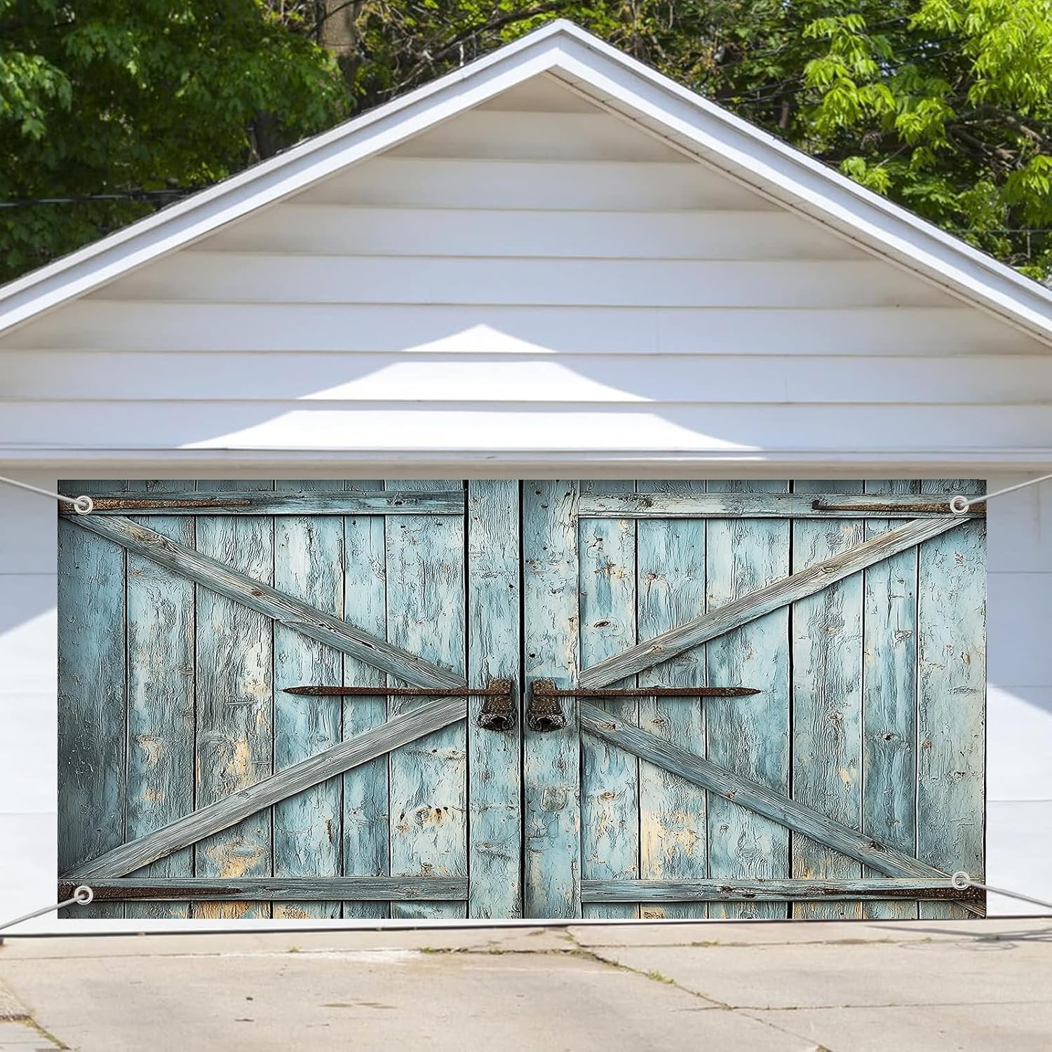 Barn Door Garage Door Cover Banner Decorations, Rustic Wooden Western Cowboy Outdoor Car Garage Door Murals Buddy Decorations Backdrops Party Wall Decor Extra Large 16 X 7 Ft, Barn7