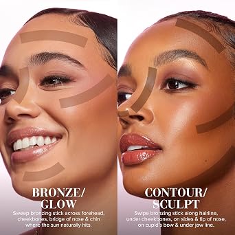 Too Faced Chocolate Soleil Melting Bronzing & Sculpting Stick | Multi-Use, Contour + Cream Bronzer Stick | Lightweight, Satin-Finish with Buildable Coverage, 0.28 Ounce
