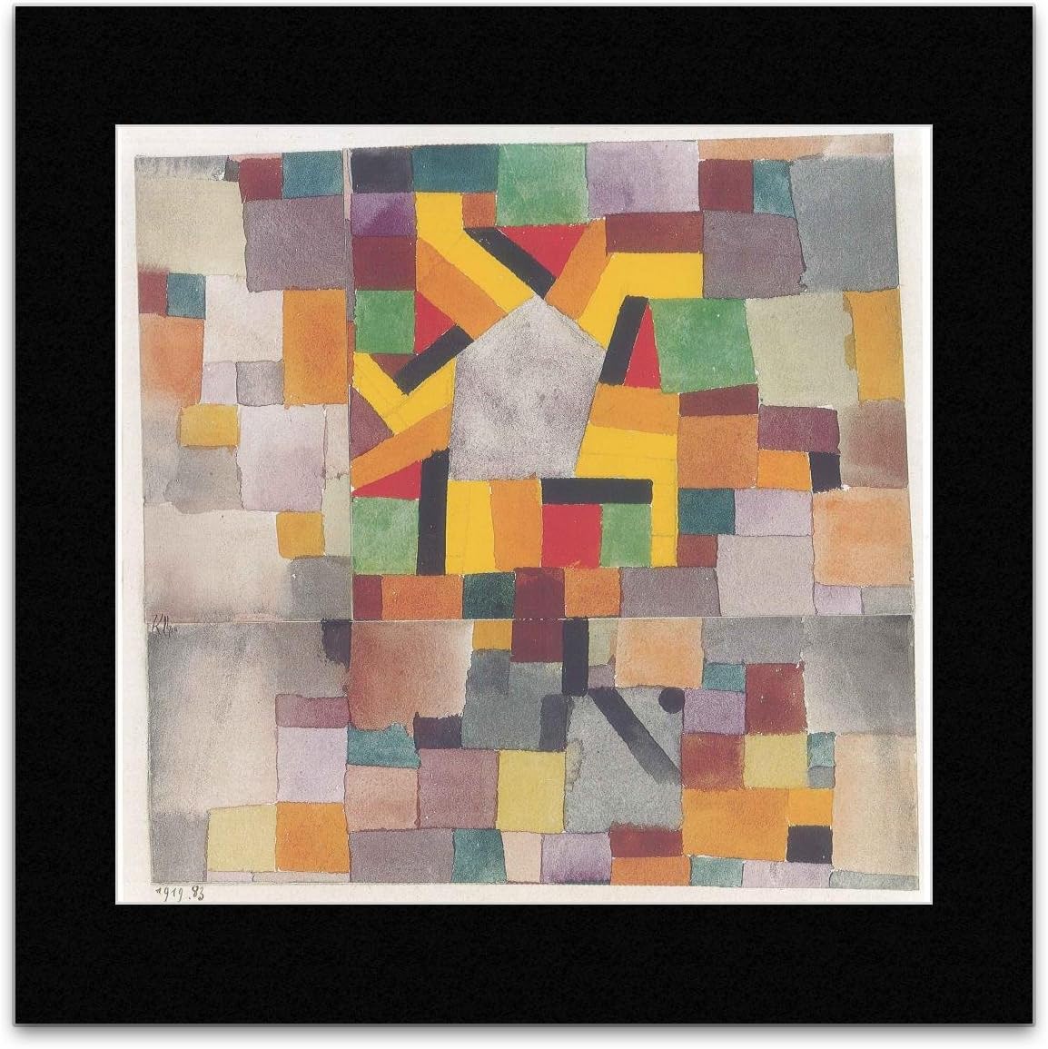 Paul Klee - With The Violet Pentagon 1919 Mini Poster - 40x40cm