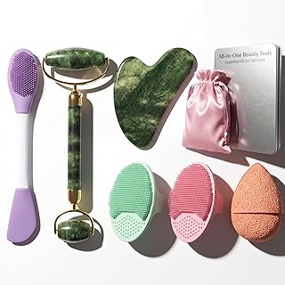 Rena Chris Gua Sha and Face Roller Set – 7 en...