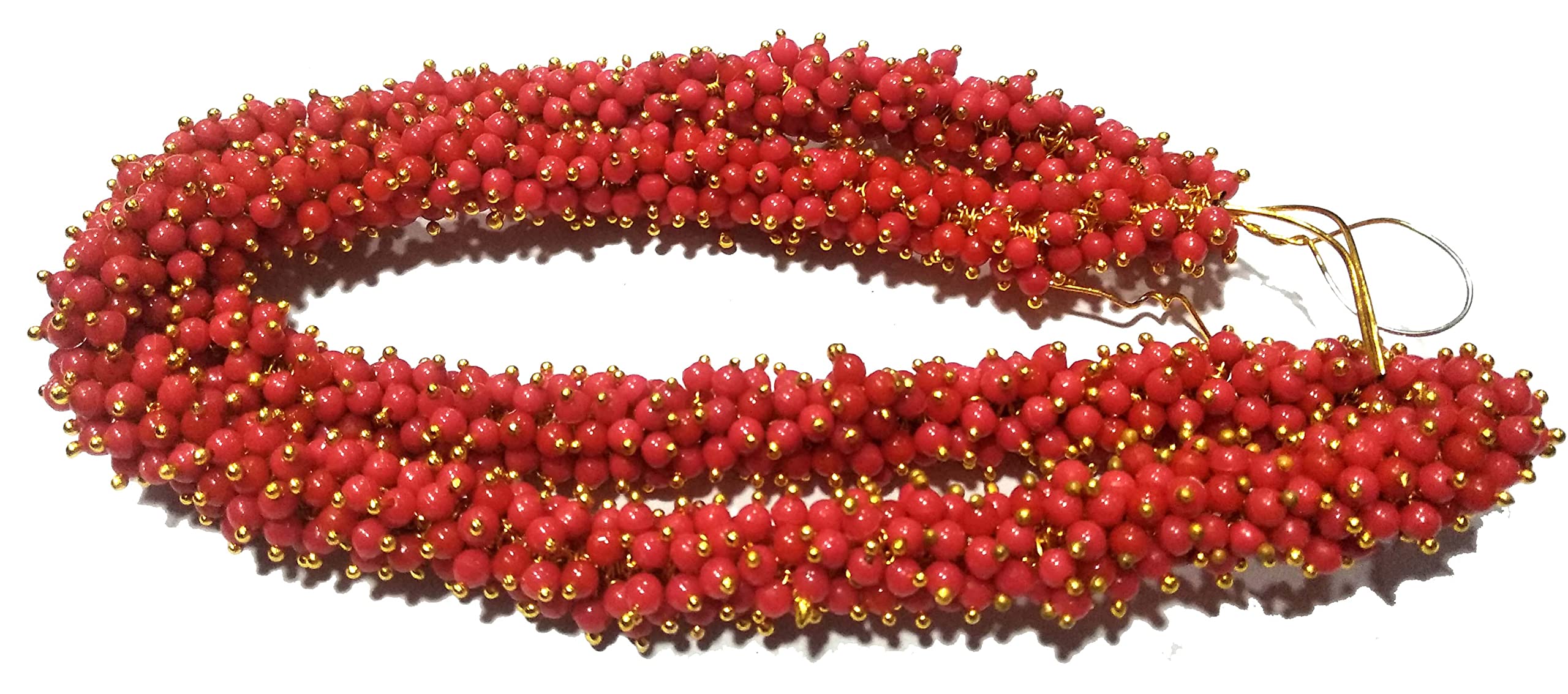 Beads & Crafts: Pearl Loreals 3mm for Jewellery Making, Earring, Necklace, Bracelet (Pack of 80-90 GMS) (Red)