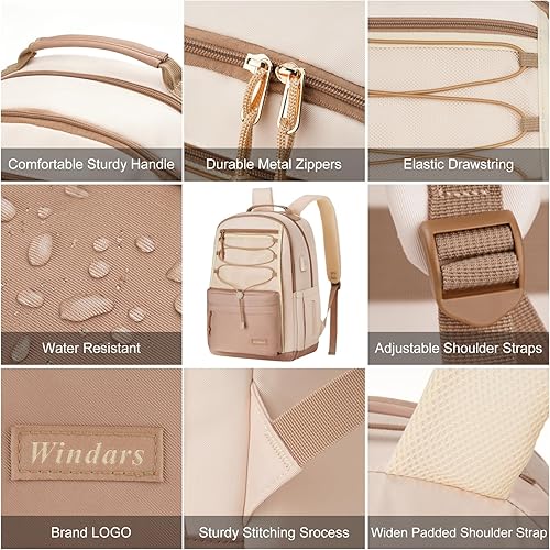 Miniatura 3 de Mochila Escolar para Adolescentes Niñas, Mochila Universitaria Estética Bolsa de Libros Grande para Mujeres Estudiantes Bolsa de Moda para Laptop,