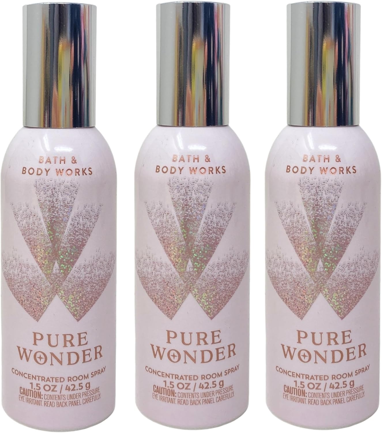 Bath & Body Works Pure Wonder Lot of 3 Concentrated Room Spray 1.5 oz Each (Pure Wonder) 1 Count (Pack of 3)