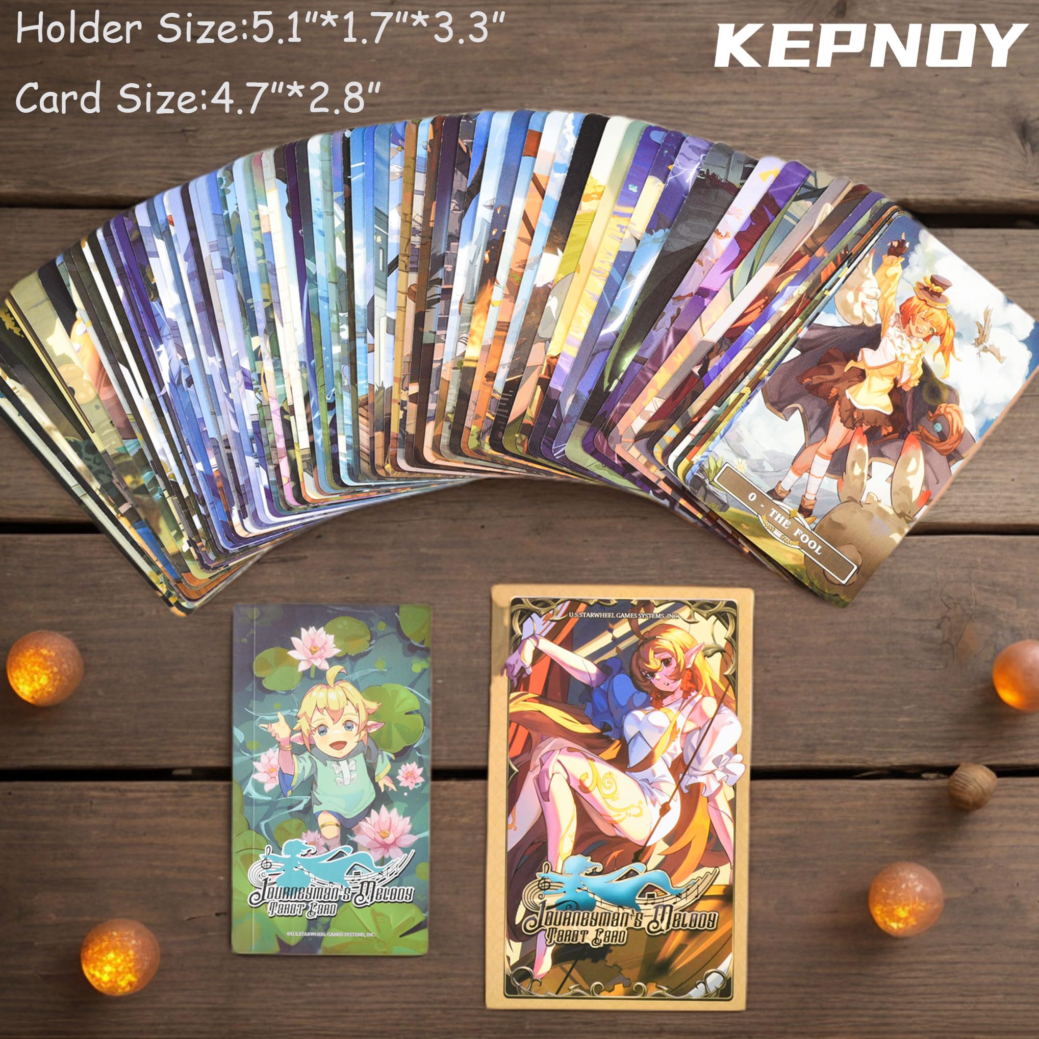 KEPNOY Journeyman's Melody Oracle Tarot Cards - 78 Travel-Inspired Deck for Spiritual Guidance, for Tarot Readers?Collection Edition?