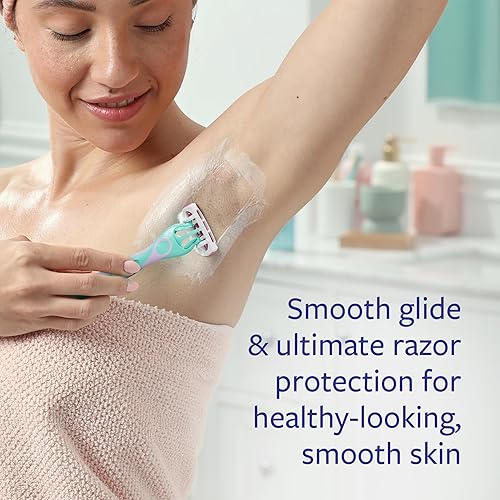 Vista 14 de Skintimate Skin Therapy Gel de afeitado de piel seca para mujeres, paquete de 3 Crema de afeitar Skintimate para mujeres, crema de afeitar