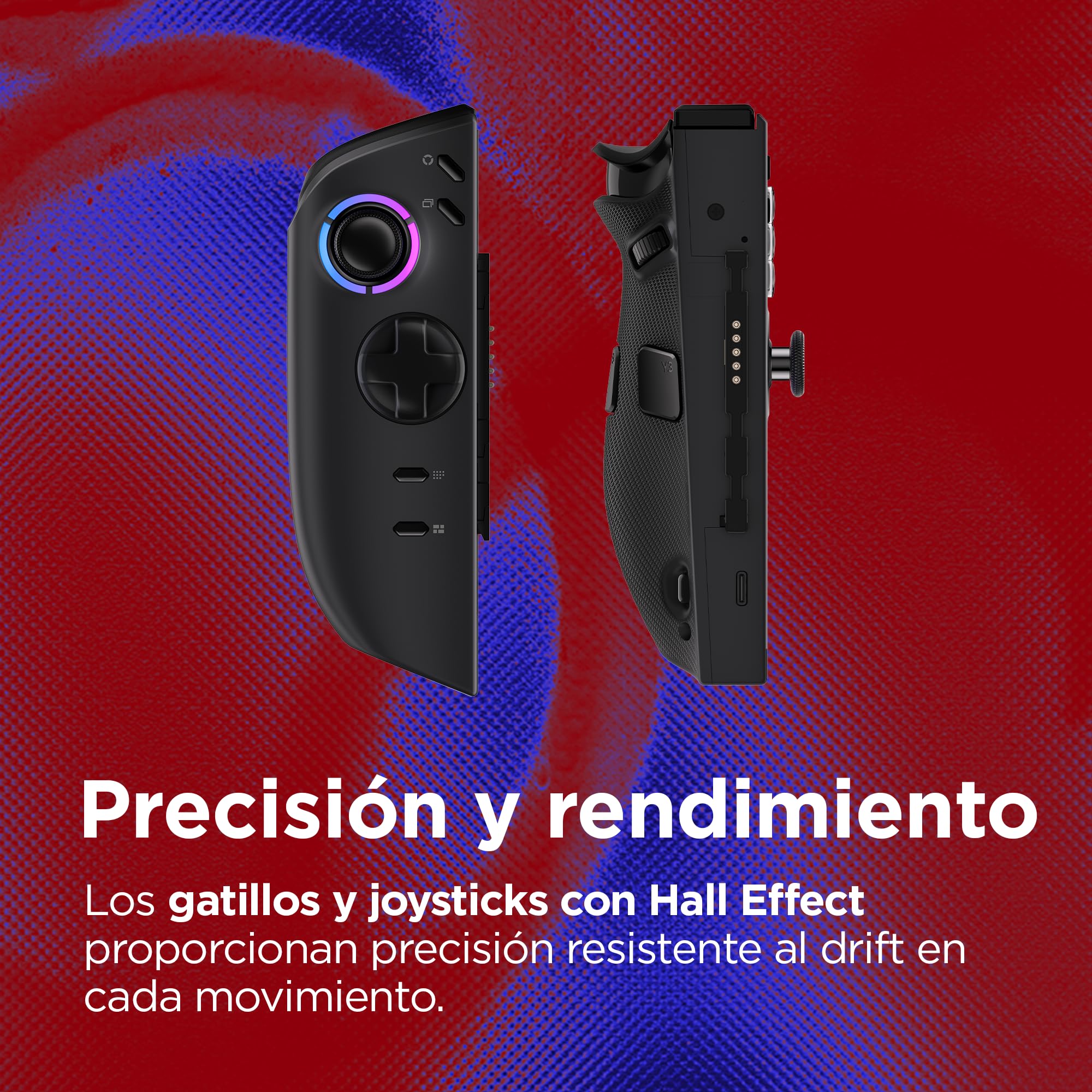 Lenovo Mando Izquierdo Legion Go 2 (Conexión Inalámbrica, USB-C, Conector Pogo, Alcance 10 mts, Ligero, Joysticks y Disparadores de Efecto Hall, Compatible con Legion Go 1) - Negro