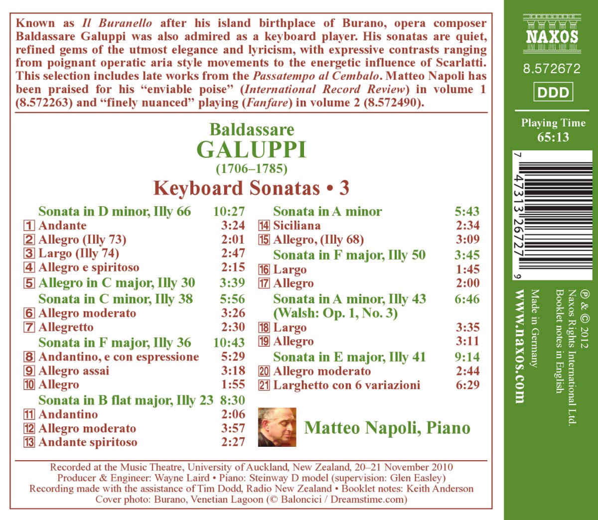 Keyboard Sonatas/Vol. 3