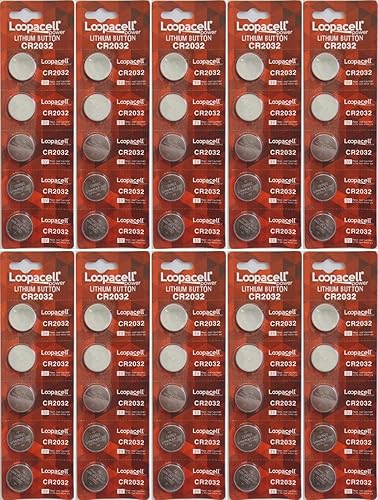 Loopacell Baterías de litio CR2032 3V 50