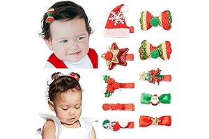 10 Pcs Christmas Toddler Hair Clips
