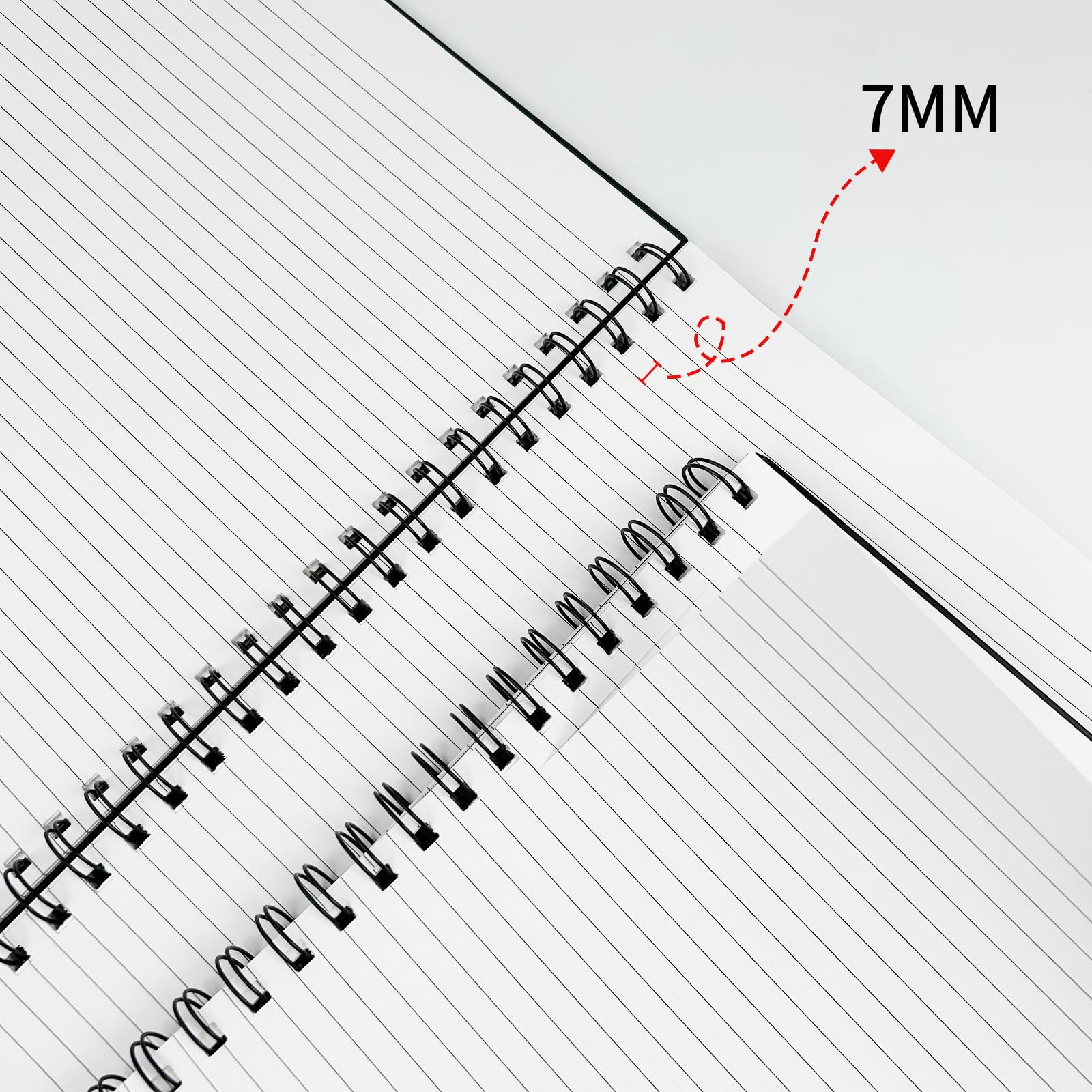 Rinrda Taccuino a spirale, a righe, 21,6 x 28 cm, confezione da 4 quaderni a righe da 7 mm, copertina rigida, 120 pagine, 100 g/m², copertina rigida, per scuola, ufficio, studio e appunti (quaderno