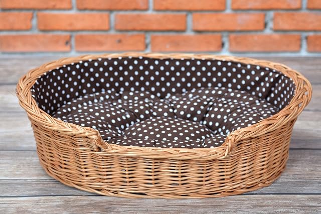 Foto 7 de 8 de e-wicker24 - Cesta de mimbre para perro, cesta, honiggelb, 80 x 60 x 26 cm