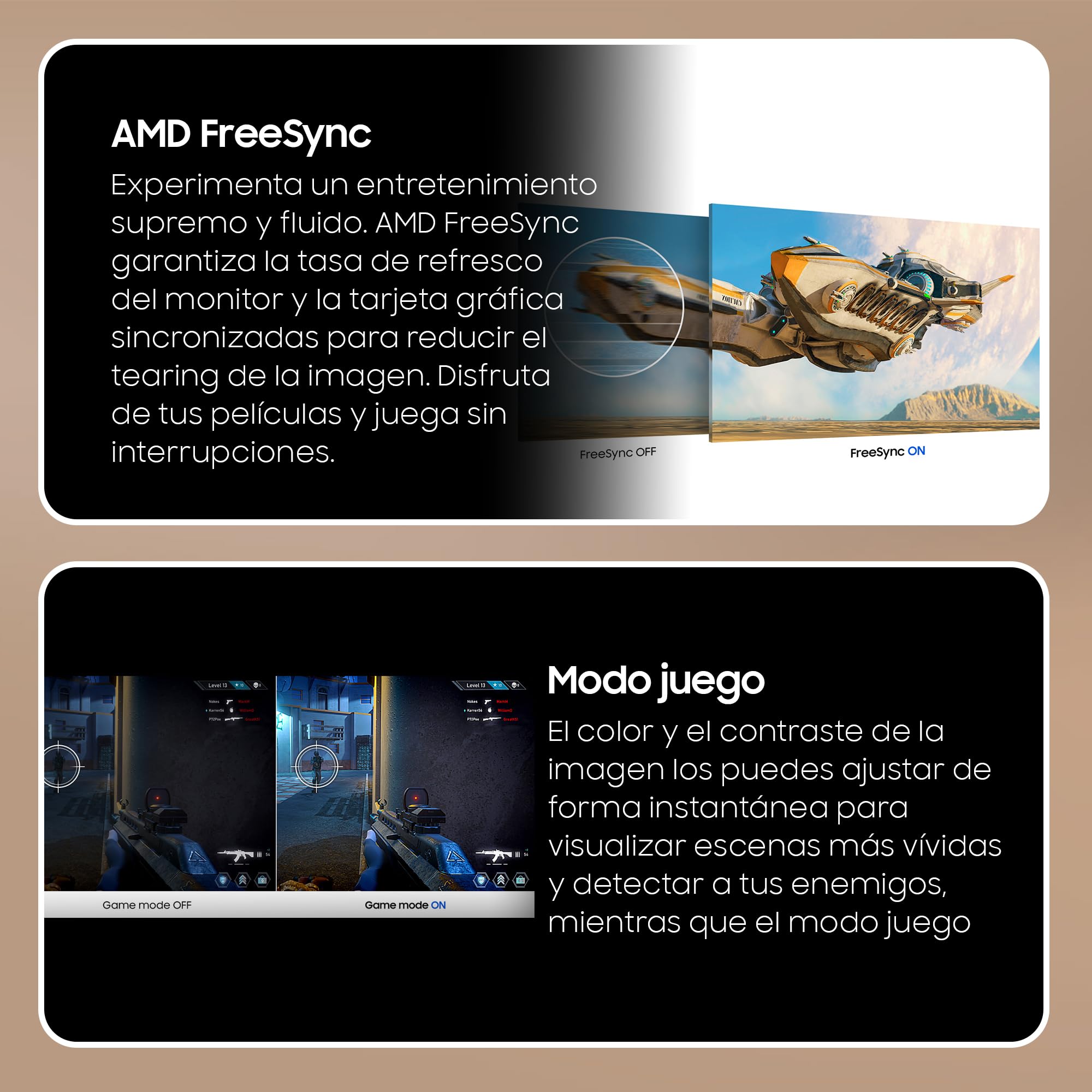 Samsung LS24C332GAUXEN Monitor S3 S33GC 24" con pannello IPS, frequenza di aggiornamento 100Hz, AMD FreeSync, modalità gioco, Eye Saver & Less Screen Flickering, nero