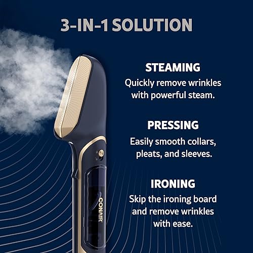Miniatura 2 de Conair SteamStylist - Vaporizador de vapor 3 en 1 para ropa, con afeitadora de tela, tanque de agua adicional y bolsa de almacenamiento, para el