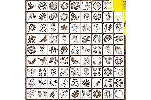 80-Piece Painting Stencils Set: Enchant Your Surfaces with Artistic Designs