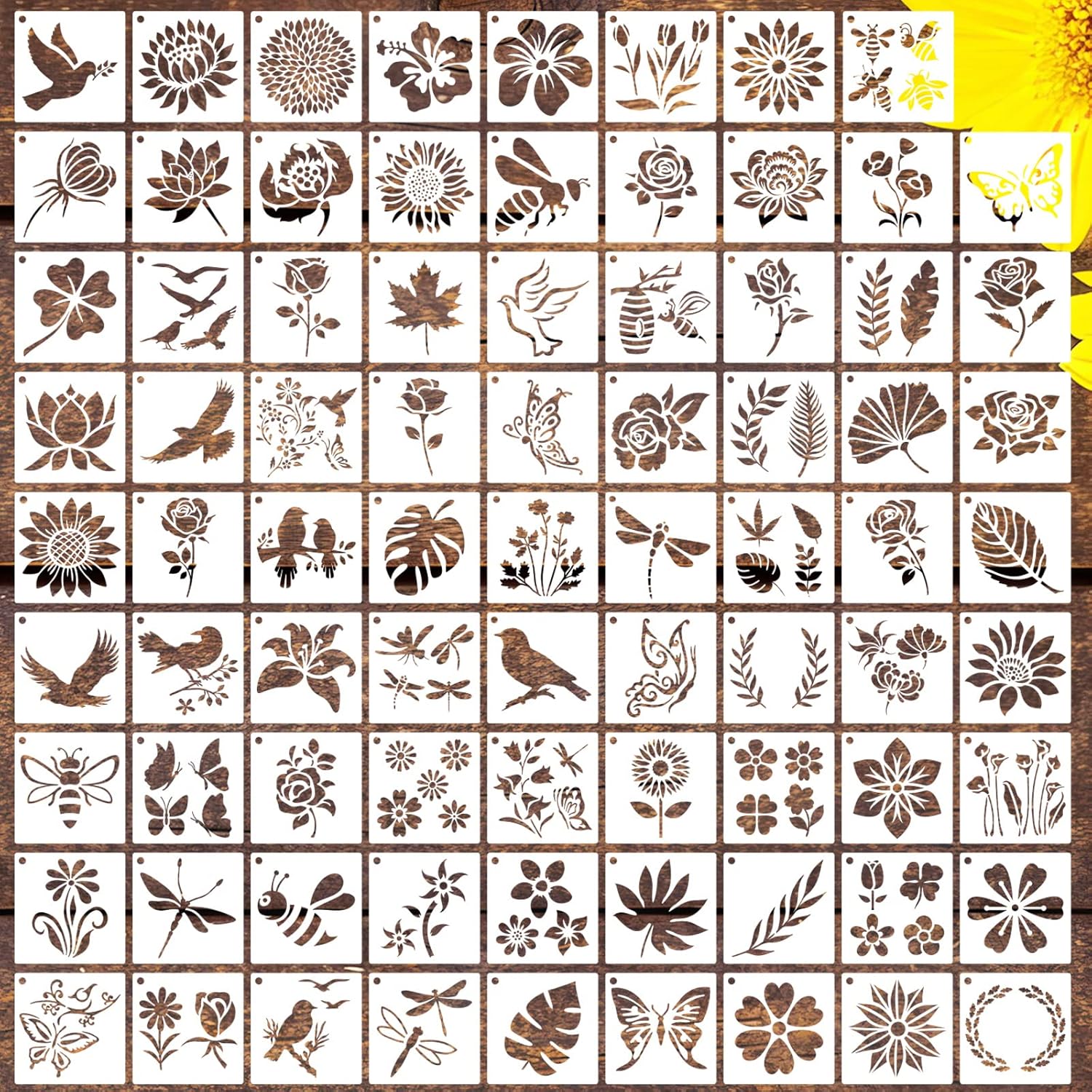 DZXCYZ 80 Pcs 3 x 3 Inch Stencils for Painting on Wood