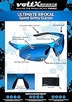 Vista 4 de voltX 'Constructor Ultimate' - Lentes de seguridad bifocales de lectura (marco azul, lente de espejo azul + 1.0 dioptrías) Certificado CE EN166FT