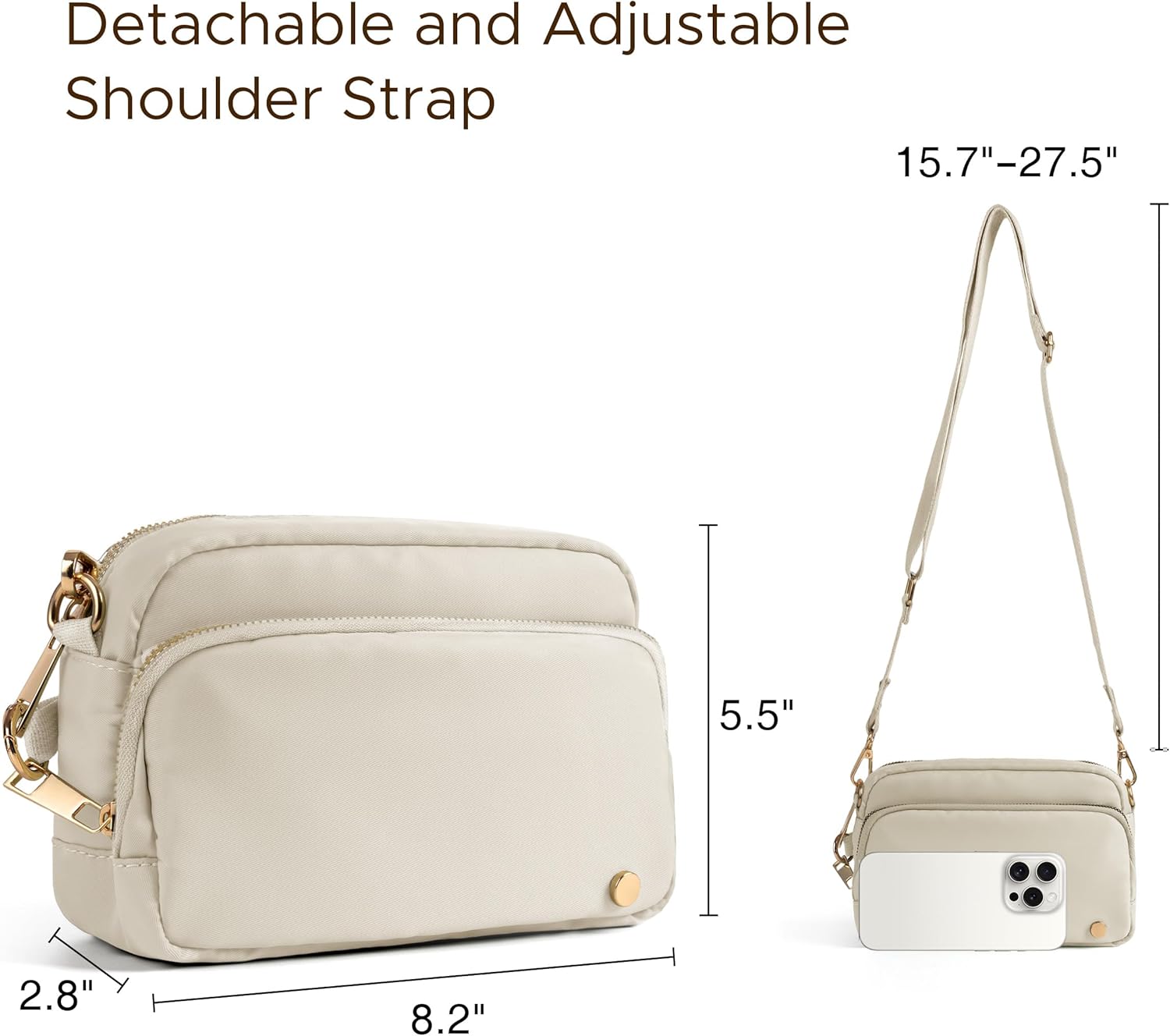 Joryin Anti Theft Crossbody Bag for Women, Slash-resistant RFID Blocking Travel Purses, Small Shoulder Bag Handbag, Nylon - Image 6