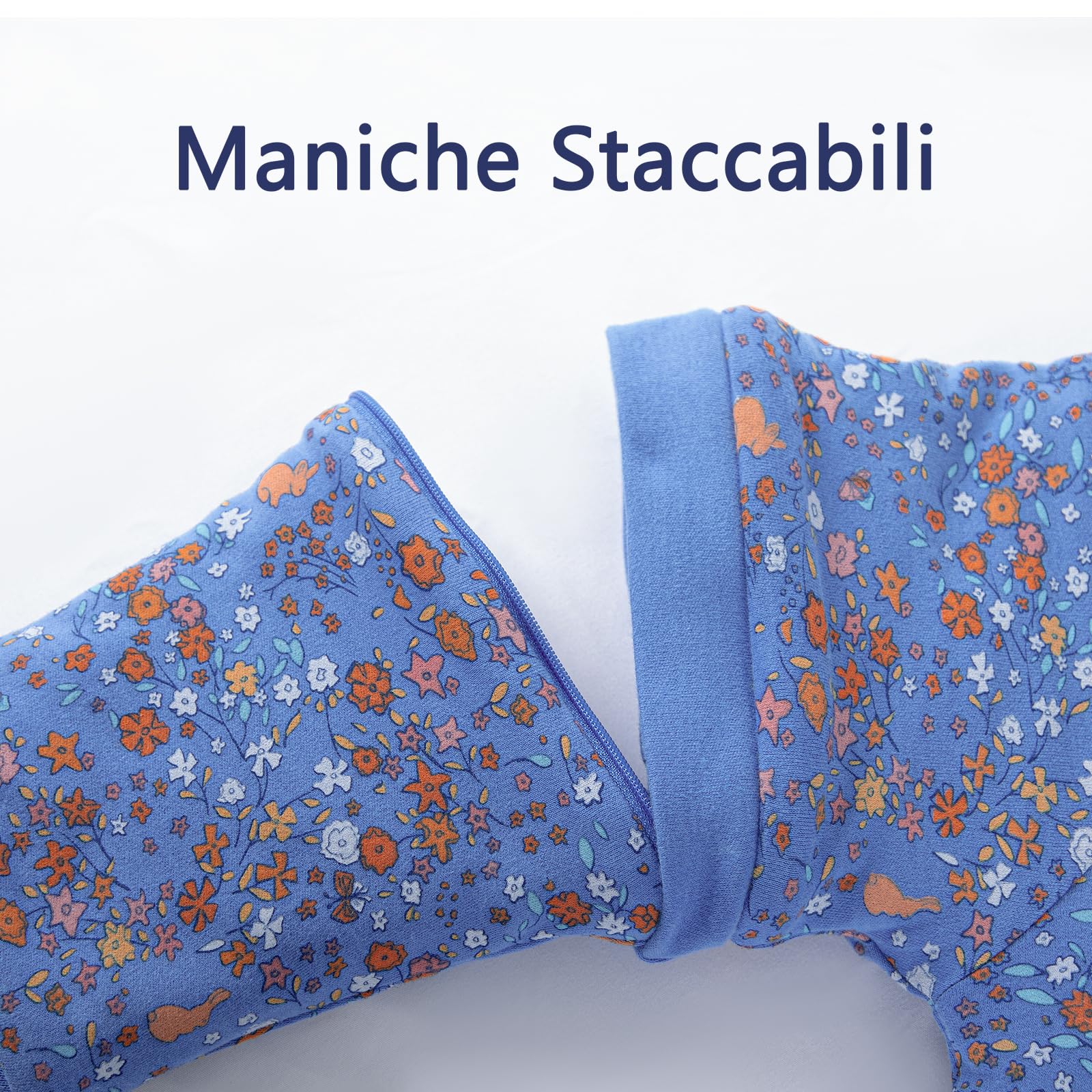 Mosebears Sacco nanna per bambino con gambe Sacco nanna per bambini foderato in caldo invernale con maniche staccabili, pigiama unisex per bambina