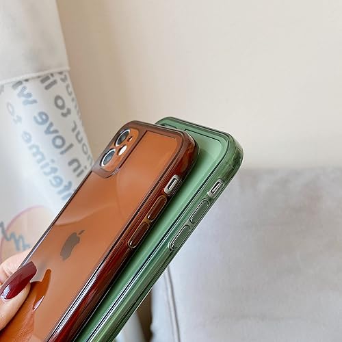 Miniatura 2 de ZTOFERA Funda para iPhone 12 (no para iPhone 12 Pro), funda protectora de silicona suave transparente de color retro a prueba de golpes, color morado