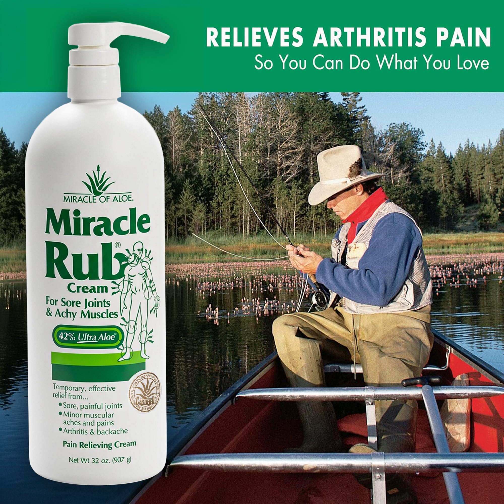 Miracle of Aloe Miracle Rub Pain Relief Cream 32 Oz, Arthritis & Joint Pain — Amazon image 5