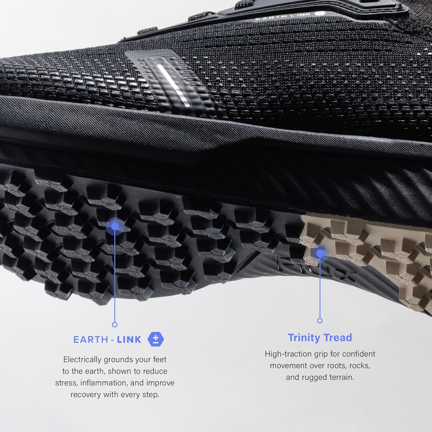 FLUX FOOTWEAR Adapt Trail Runner – Zero Drop Trail Running Shoes with Wide Toe Box, Breathable Knit Upper, Trinity Tread Grip, and Earth-Link Tech for Hiking & Outdoor Terrain