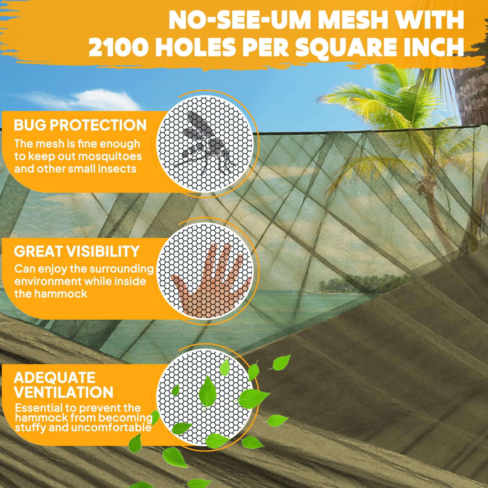 Ultralichte Reishangmat De Hangmatbelegger NATUREFUN Campinghangmat Met Klamboe | 300 Kg Draagvermogen 290 X 140 Cm) Ademend, Sneldrogend Parachute-nylon | Complete Accessoires | Eenvoudig Op Te Zetten Reishangmat Buiten Binnen Tuin Hangmat