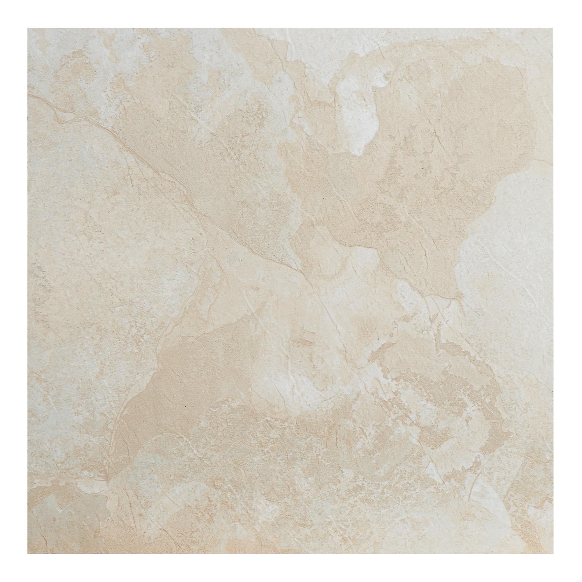 Tivoli Self Adhesive Vinyl Floor Tiles, 45 Tiles - 12" x 12", White Slate - Peel & Stick, DIY Flooring for Kitchen, Dining Room, Bedrooms, Basements &