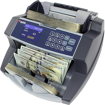 Cassida 6600 UV/MG – USA Business Grade Money Counter with UV/MG/IR Counterfeit Detection – Top Loading Bill Counting Machine w/ ValuCount, Add and Batch Modes – Fast Counting Speed 1,400 Notes/Min
