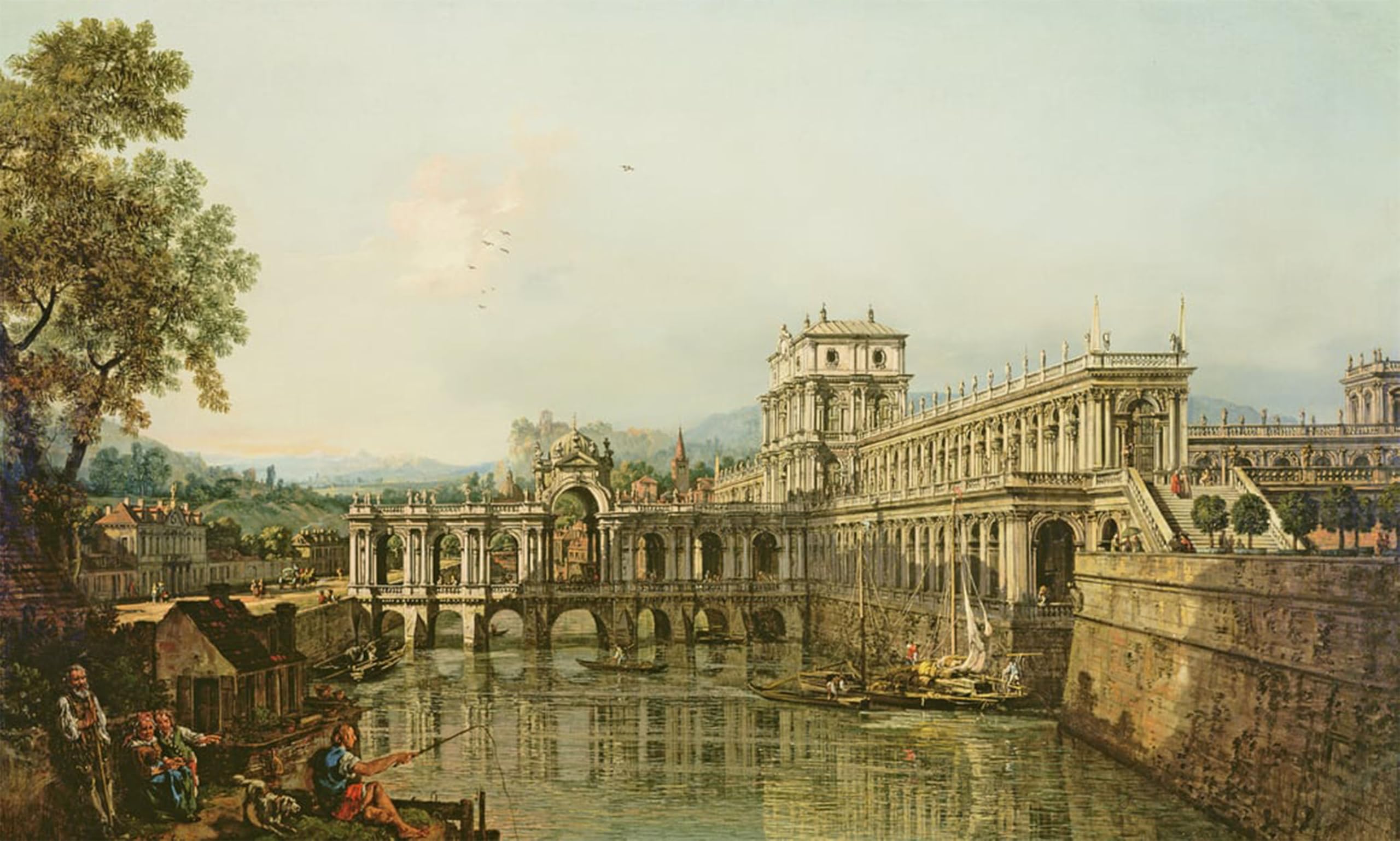 Tableau moderne Caprice architectural Bernardo Bellotto toile 60x90cm