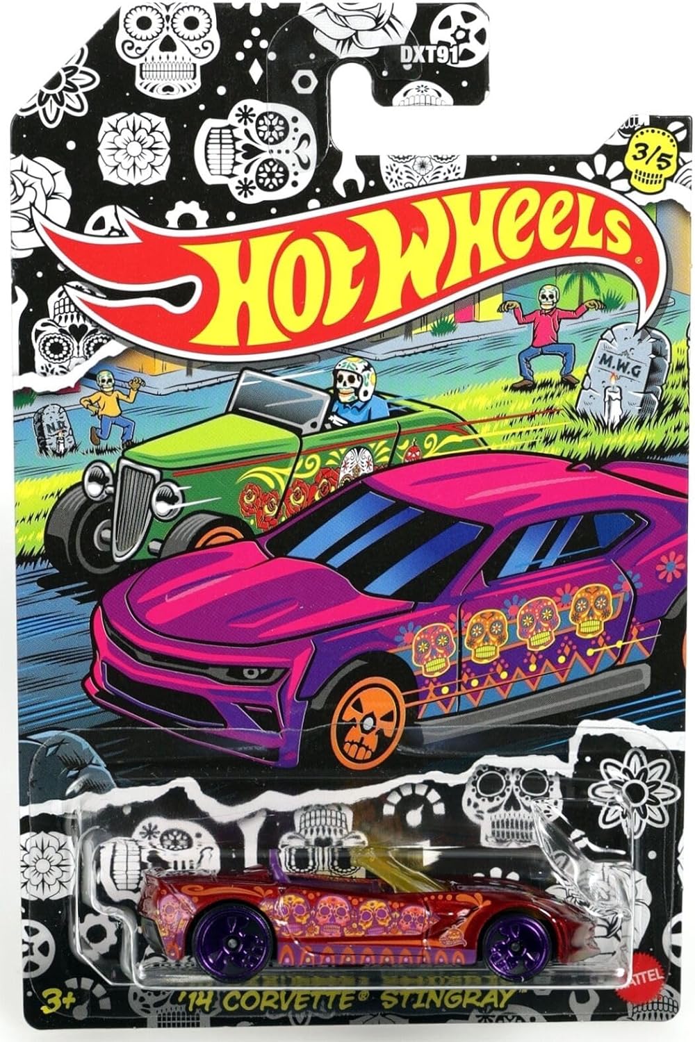 Hot Wheels 2021 Dia De Los Muertos Halloween Complete Set of 5 Diecast Vehicles from DXT91-956D 1st Release