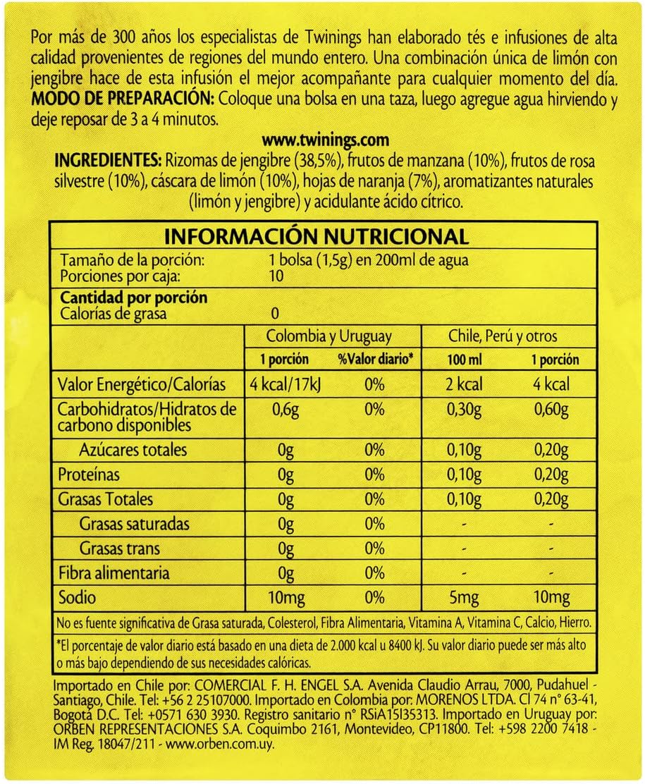 Ab Brasil Chá Misto De Limão E Gengibre Twinings Com 10. Veja Isto! 4 81Fmgulr0Il. Ac Sl1200
