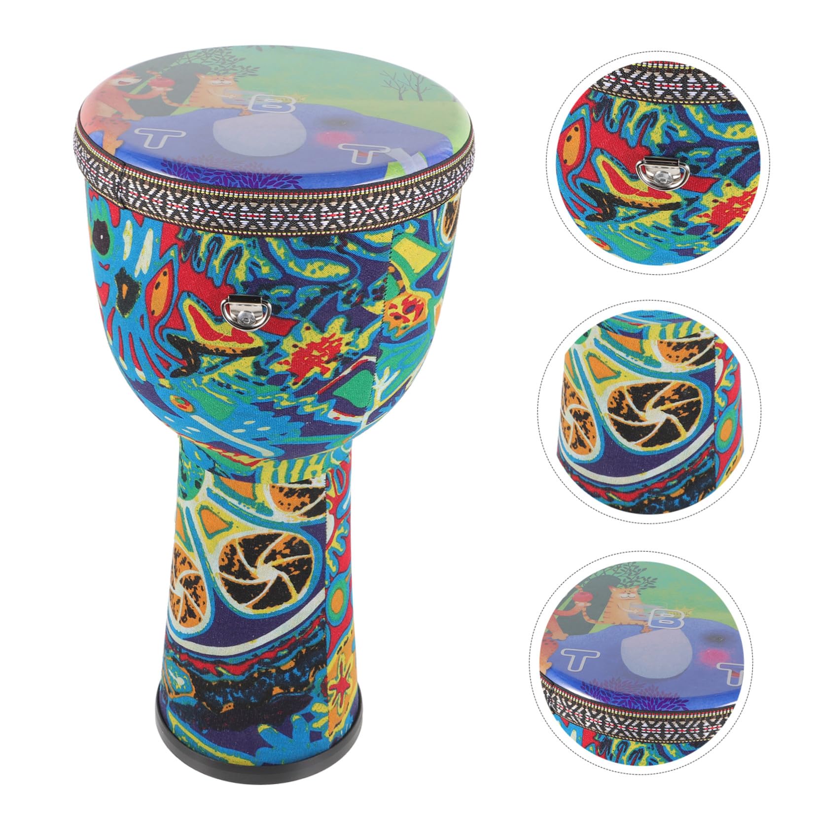 BESPORTBLE Djembe Dipinto Resistente e Anticorrosione Strumento Percussione per Adulti per Performance Musicali e Feste