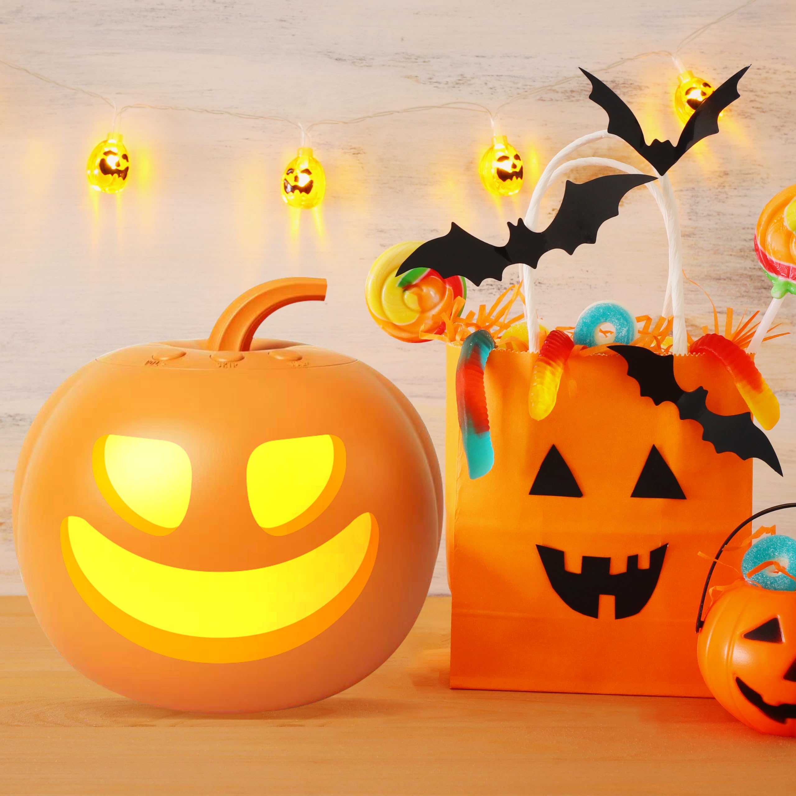 JOIEDOMI 7" Halloween Decorations Indoor Halloween Lights Animated PVC