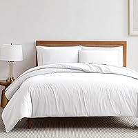 Vista 3 de Ras Decor Linen Funda de edredón color gris pardo, tamaño individual/individual XL, microfibra cepillada 1800, funda de edredón de algodón lavado