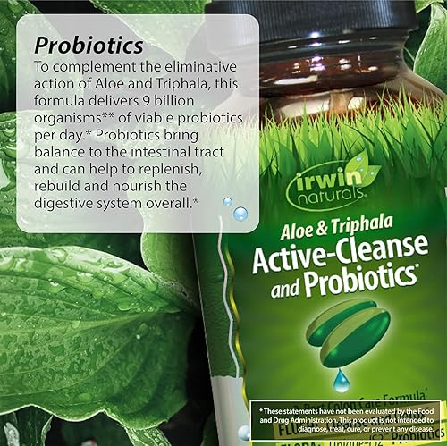 Miniatura 5 de Irwin Naturals Active-Cleanse &amp; Probiotics Aloe &amp; Triphala Cleanse &amp; Detox Fórmula de cuidado del colon de 2 partes, paquete de 60 geles suaves