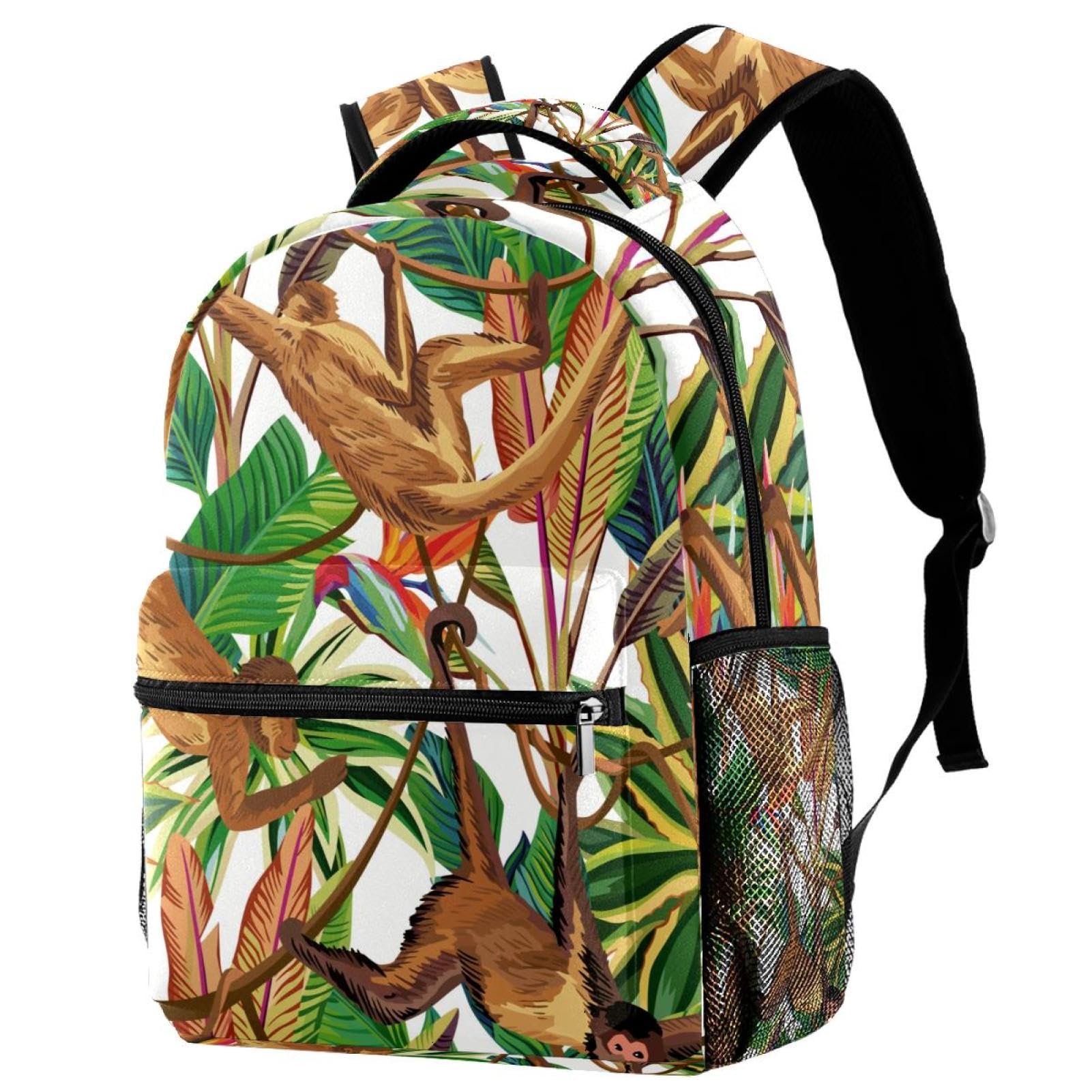 Sac à dos d'école singe de la jungle : idée cadeau originale pour ado - 7