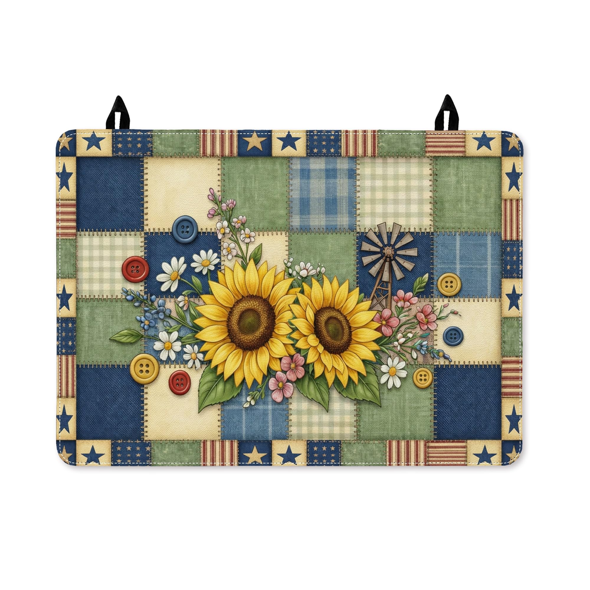 Housse pour cuisinière antidérapante et thermorésistante à motif tournesol