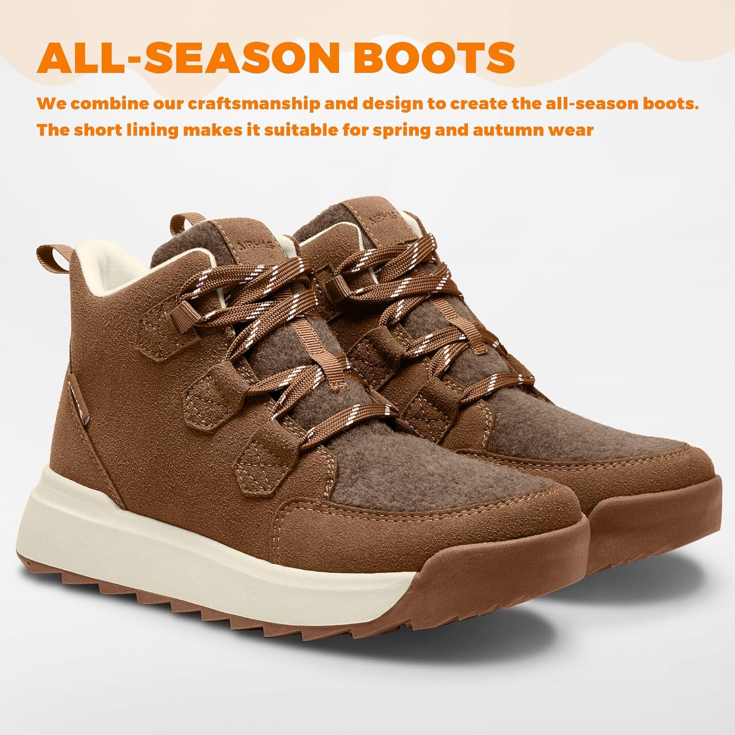 Women's Winter Warm Snow Boots for Women Comfortable Water-Resistant Womens Ankle Boots Fashion Booties(taffy,8.0) - Image 6