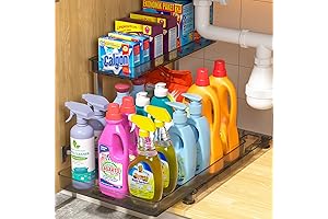 Fowooyeen Under Sink Organizer Storage: Multi-Purpose Cleaning Supplies Cabinet