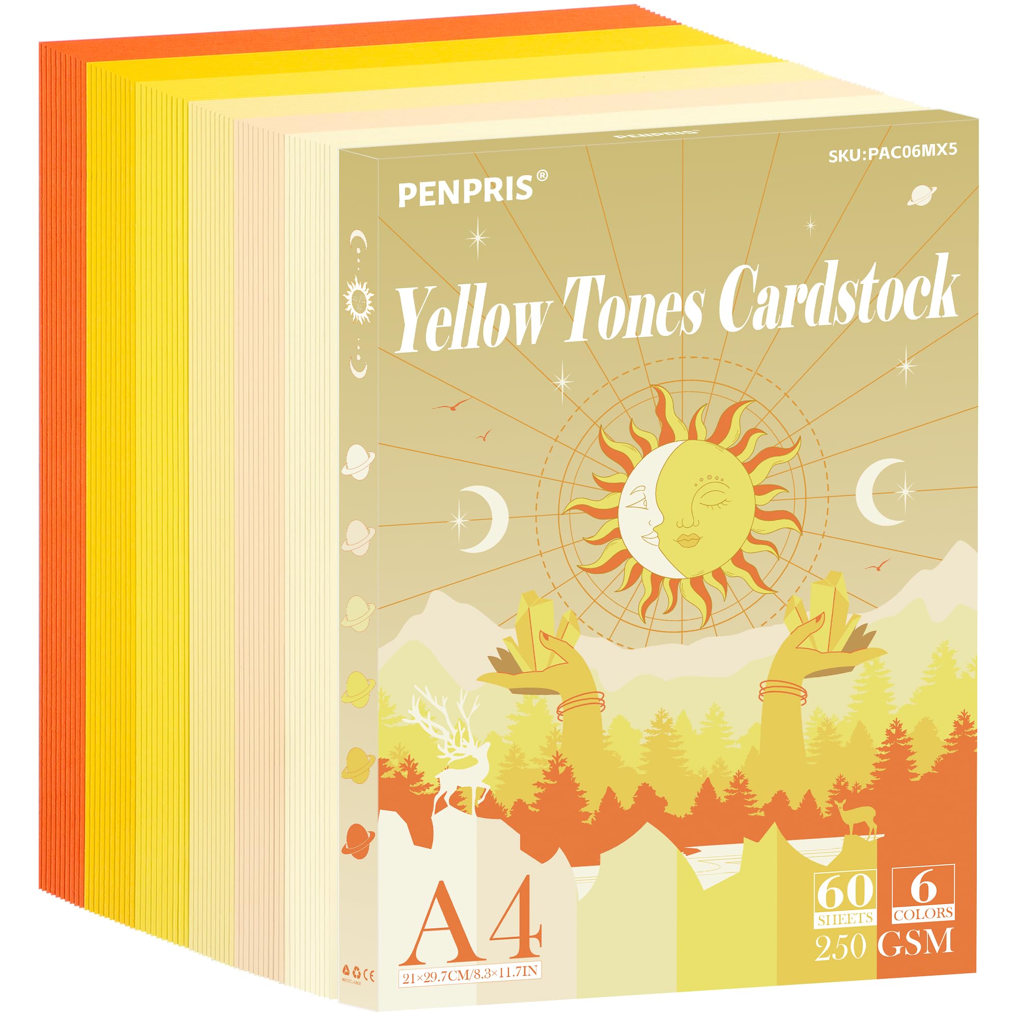 Yellow Tones Cardstock