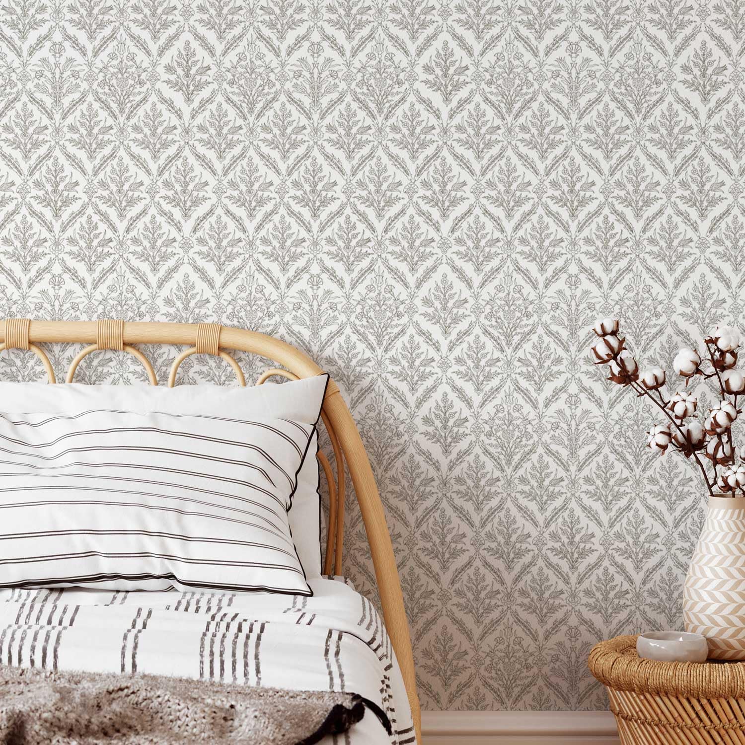 118.1" x 17.3" Vintage Peel and Stick Wallpaper Beige Boho Contact Paper Floral Removable Wallpaper for Bedroom Bathroom Waterproof Self Adhesive Vinyl Drawer Decor