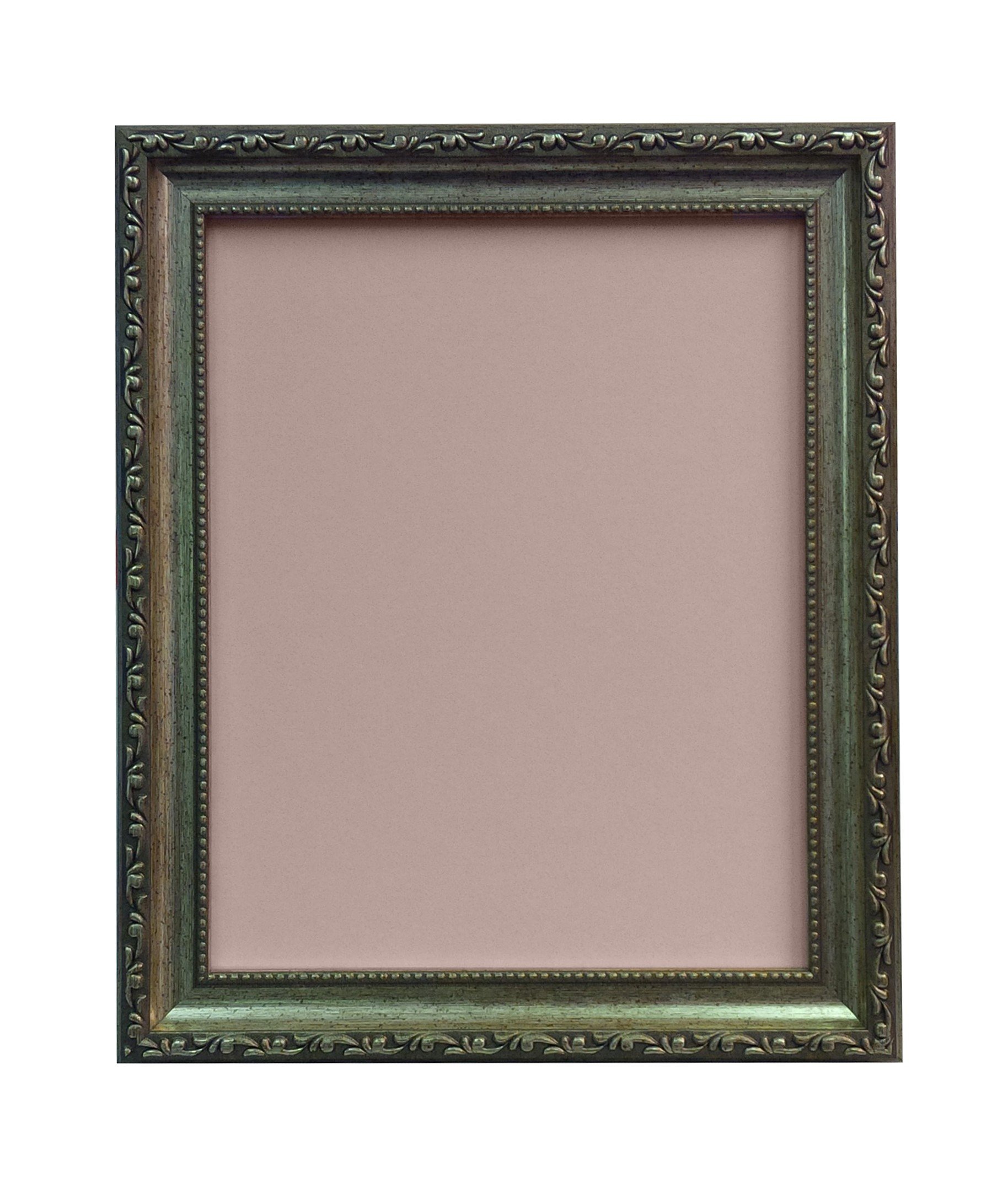 FRAMES BY POST Shabby Chic srebrna ramka na zdjęcia z różową podkładką 60 x 80 cm