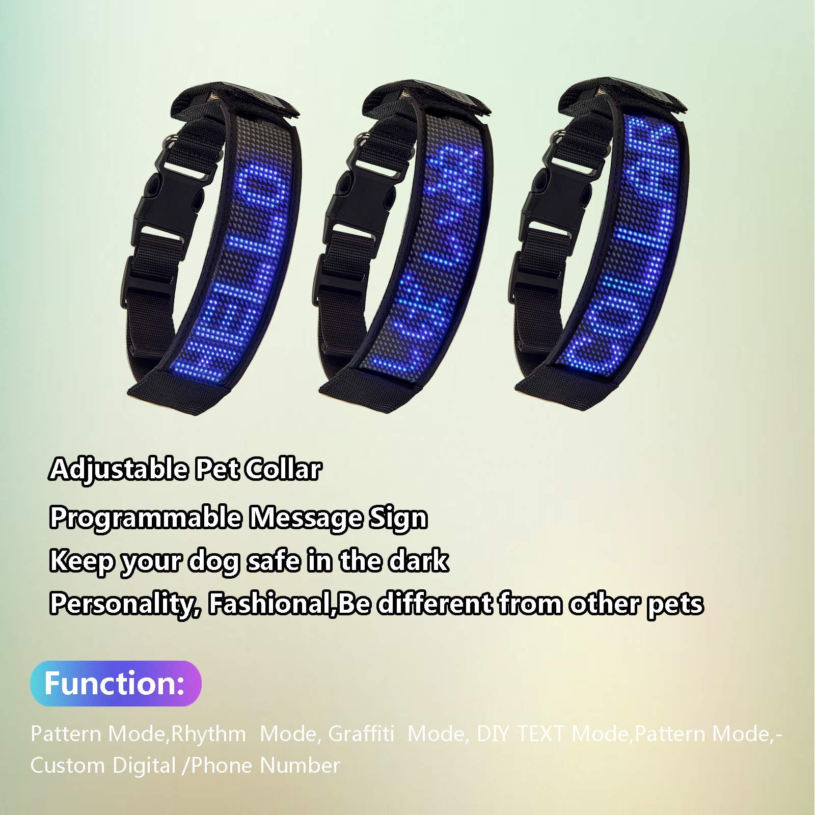 Snapklik.com : Leadleds Programmable Dog Collar Flashing Light Up ...