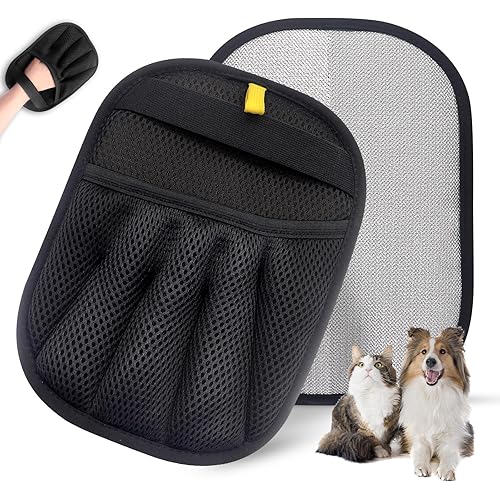 Upgraded Pet Hair Removal Gloves with Snug Elastic Wrist – Electrostatic Five-Finger Reusable Fur Remover for Cats & Dogs, Effortless Cleaning Tool for Couch, Carpet, Clothing & Car Seats
