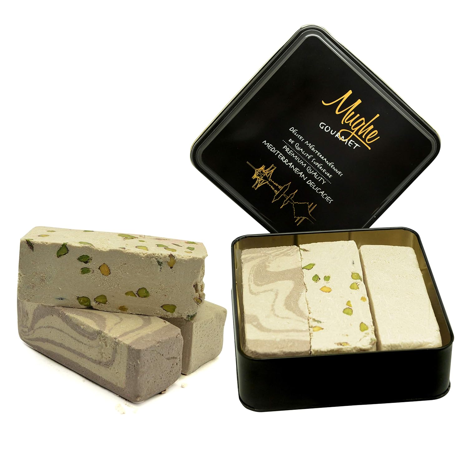 Mughe Gourmet Halva Assortment 1.88lbs (850g) Elegant Tin