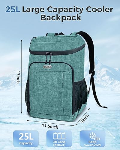 Miniatura 2 de BAGLHER Mochila térmica ligera aislada, 30 latas, a prueba de fugas para almuerzo, picnic, senderismo, viajes de campamento
