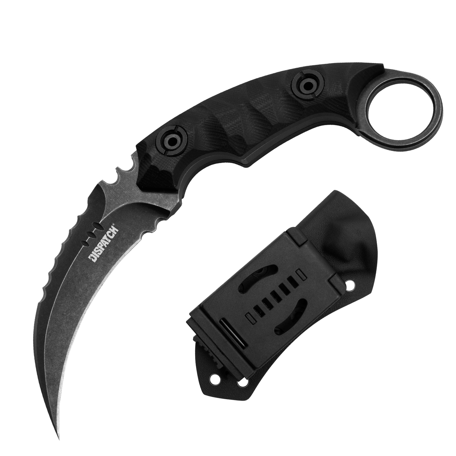Watch DISPATCH Fixed Karambit Knife K-Sheath G10 Tactical EDC on