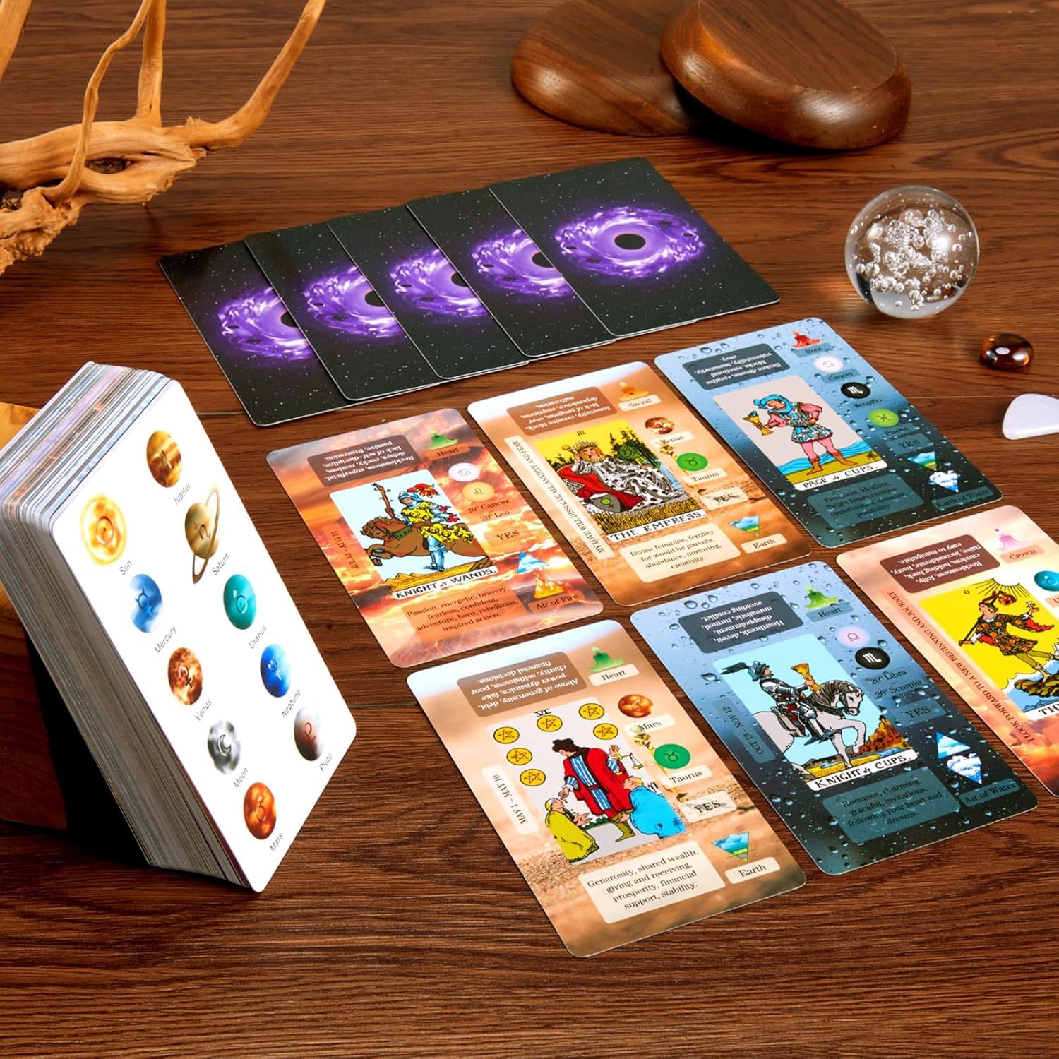 XSYLOHXL Juego de cartas de tarot con significados en ellas para principiantes con libro de guía.