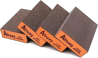 Multi-Purpose Sanding Block 4 Pack 60/80/120/220 Grit Assorted High , Medium & Fine Sander Weatherproof, Reusable & Durabl...